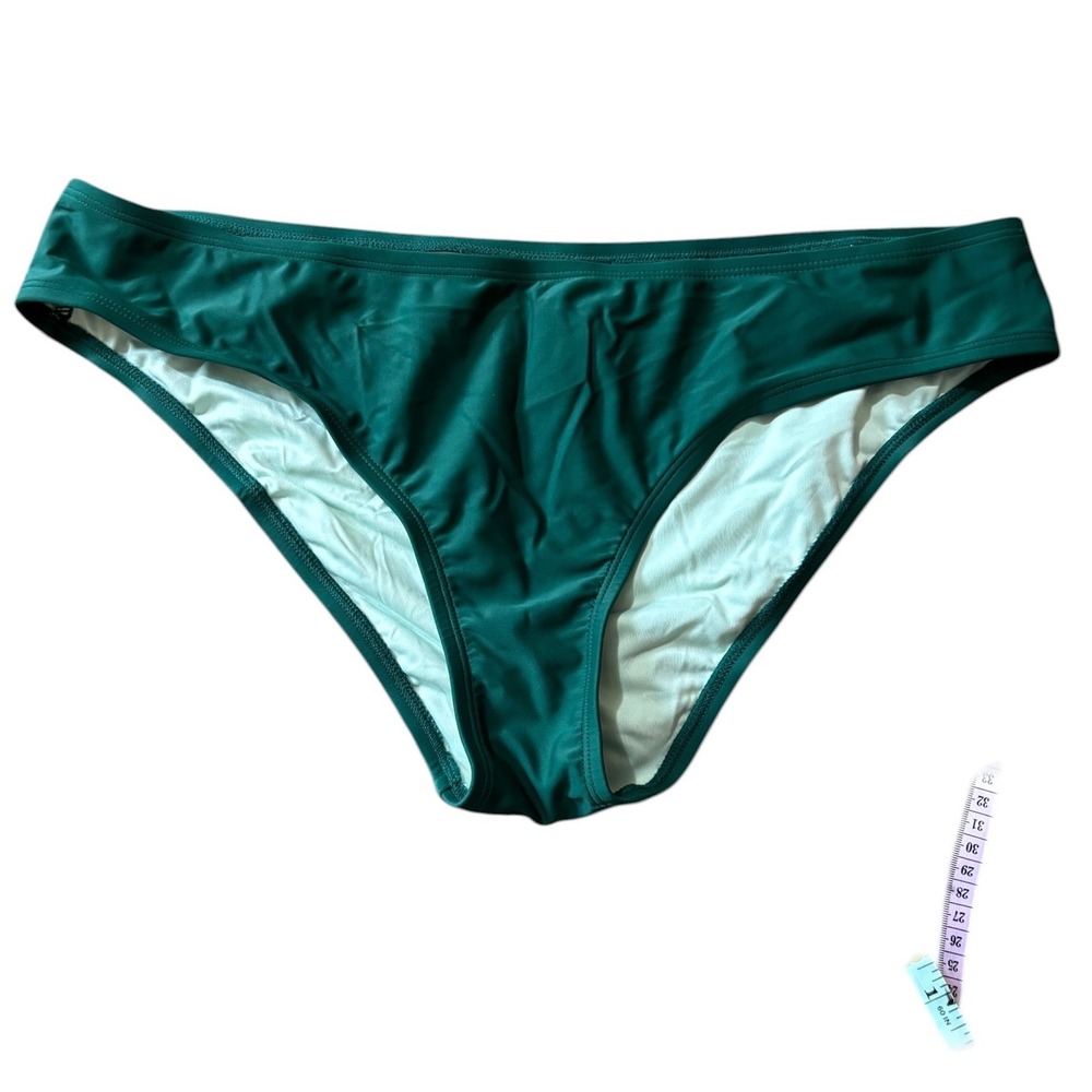 Cupshe‎ Swim Forest Green Mid Rise Bikini Bottom XL NWT - Picture 3 of 9